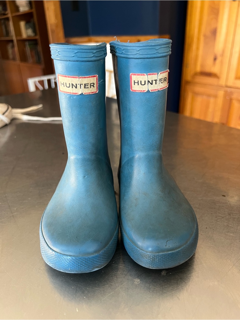 Hunter Kids Teal Rubber Rain Boots